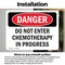 Signmission Do Not Enter Chemotherapy In Progress Danger Sign, Vinyl Decal, 10in W x 7in L, 2PK OS-2PACK-DS-D-710-L-1902 - alternate 4